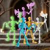 1 Set Multi-Articulable Skull And Bone Puppet Decoration Action Figures Three-Dimensional Skull Model Assembly Toy Gift
