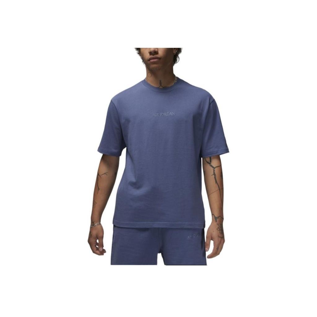 Jordan Air Breathable Comfortable Casual Short Sleeve T-Shirt Men Tops Blue FJ1970-491