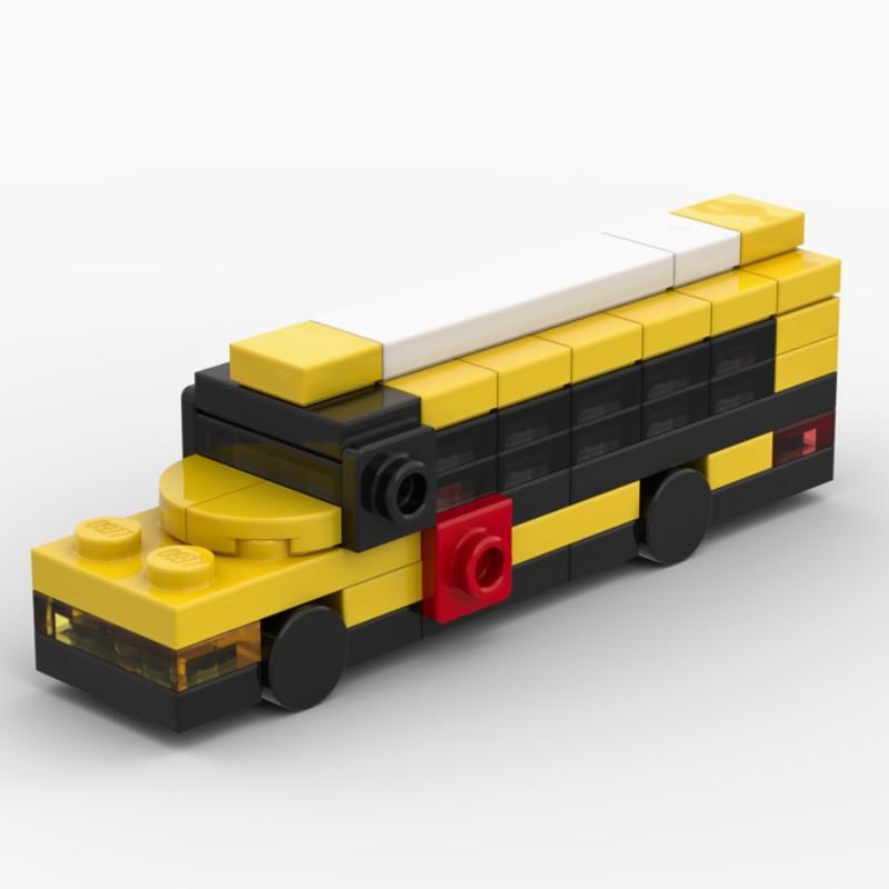 Stavebnice Sanitka Expresní Transportér Nákladní Auto Školní Autobus Plošinový Přívěs Sestavený Model Kompatibilní