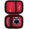 Кейс для зберігання Lebakort, сумісний з компактною цифровою камерою Kodak PIXPRO WPZ2 (Червоний футляр)