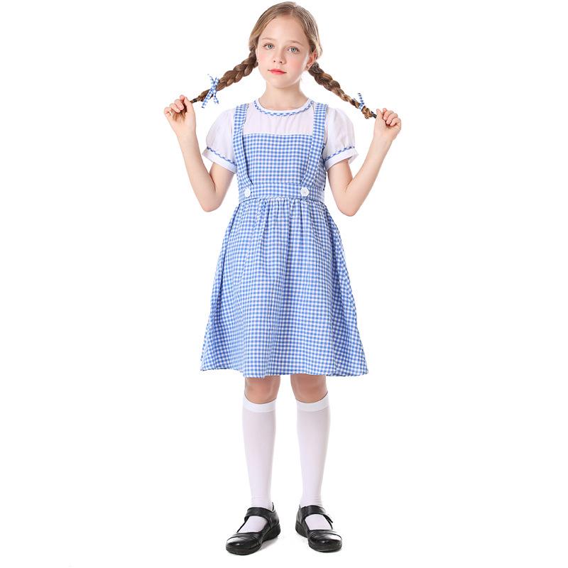 Disfraz Infantil de Dorothy El Mago de Oz - Atuendo Medieval de Doncella para Fotografía Rural