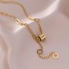 Women's Zircon-Inlaid Titanium Steel Slim Waist Necklace - Stylish & Versatile Collarbone Chain