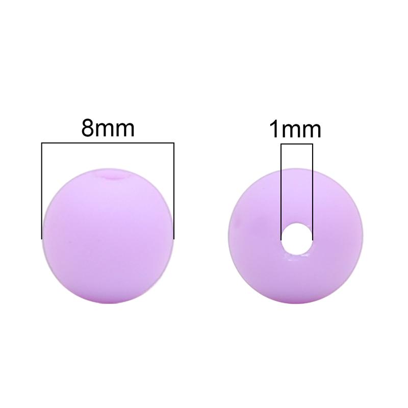 30pcs 8mm Mixed Colors Frosted Acrylic Beads Round Loose Spacer Beads for Necklace Bracelet Keychain DIY Jewelry Craft Making Beads