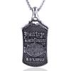 Vintage Motorcycle Pendant Square Men's Necklace