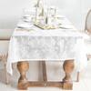 White Lace Tablecloth for Wedding Party Hotel Thin Light Table Cover Rectangular Tablecloth Elegant Flowerpattern Table Cloth