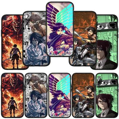 For Samsung Galaxy S24 S23 iPhone 16 15 14 Xiaomi Redmi Note 13 12 11 10 Plus 9 Pro Max X XR Case Comics Attack On Titan Eren Jaeger Levi OPPO Huawei
