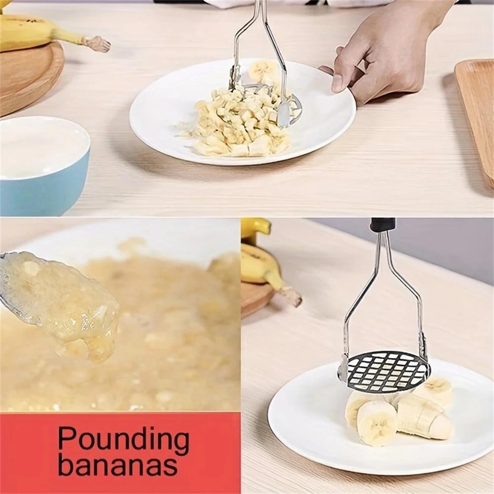 1 bucă manuală din oțel inoxidabil pentru zdrobire de cartofi usturoi zdrobitor de cartofi creativ, dovleac, zdrobitor de cartofi dulci, gadgeturi de bucătărie