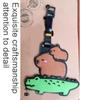 Unique Capybara Bag Pendant Cartoon Luggage Label PVC Identifier Japanese Kawaii Culture Inspired Portable Label