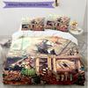 3pcs Duvet Cover Set (1*Duvet Cover + 2*Pillowcase, Without Core), Pettersson und Findus Print Soft All‑Season Bedding Set, Home Bedroom Decor Gift
