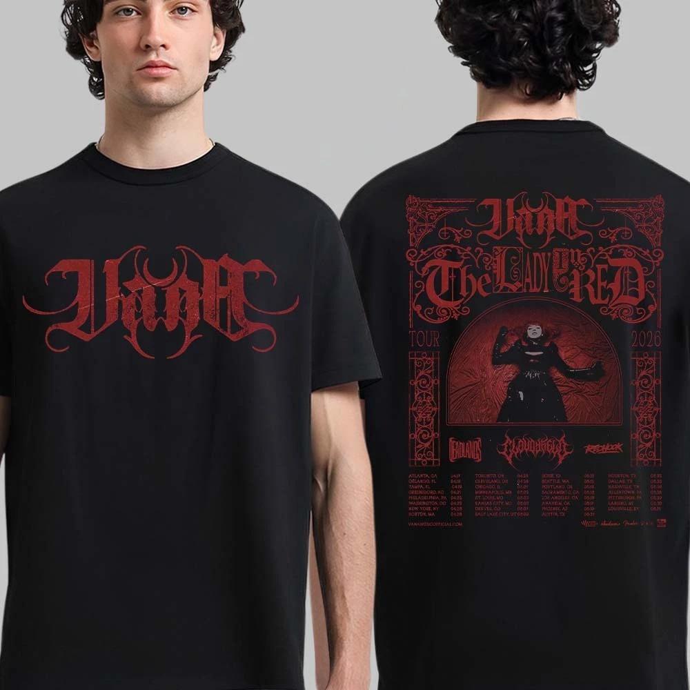 

Vana The Lady In Red Tour 2026 North American Schedule Tour Dates TShirt Unisex T-Shirt L