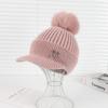 Rabbit Fur Knitted Hat Women'S Winter Velvet Thickened Thermal Ear Protection Hat Big Head Circumference Shows Small Face Cycling Baseball Cap