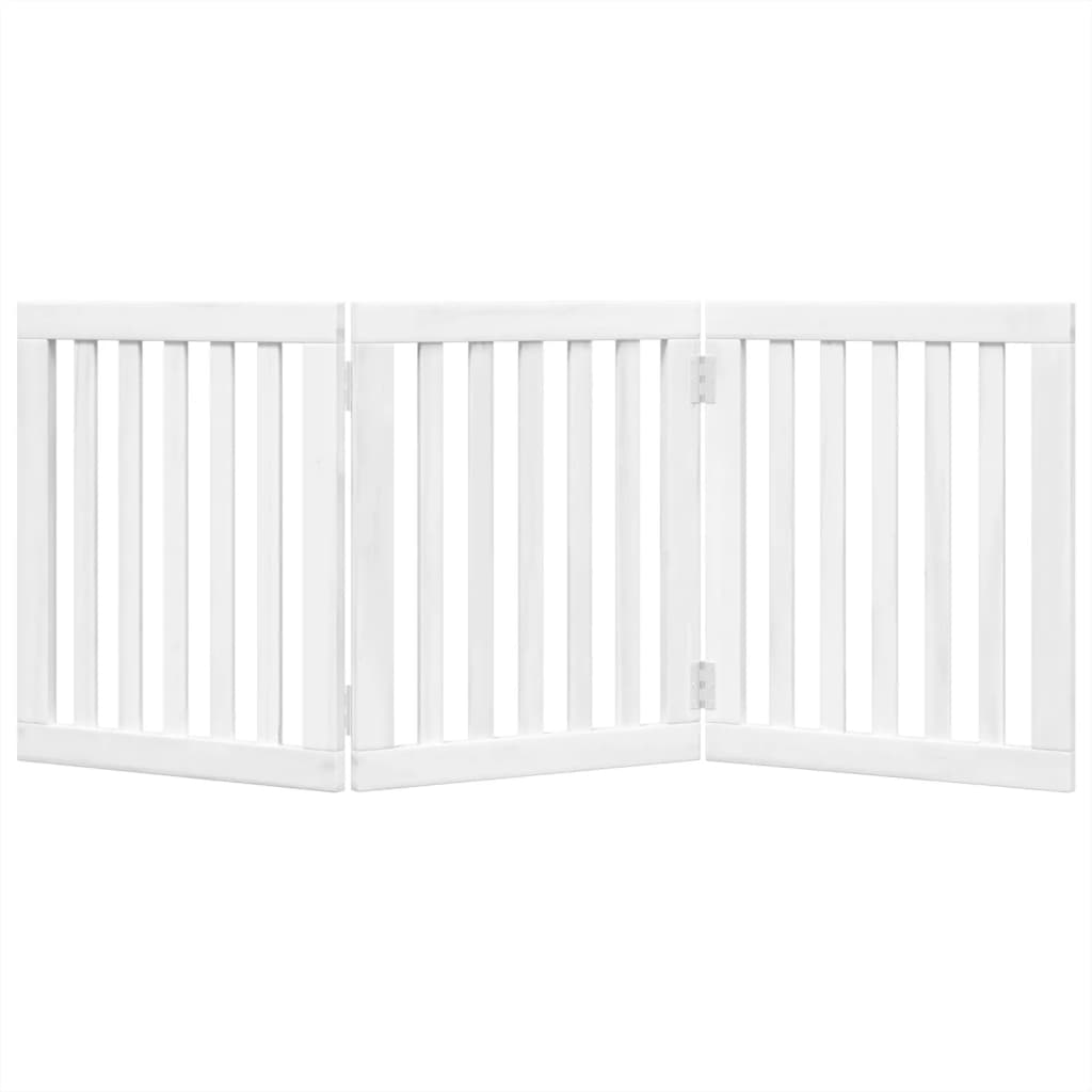 Vidaxl Cancello Pieghevole di Sicurezza per Cani, 3 Pannelli, Bianco, 150 cm