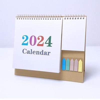 Mit Notizblöcken, 5 Farben Notizen Tages- Jahresagenda Papier Tischkalender Büro