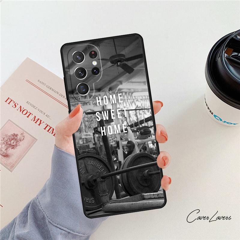 Gym Fitness Bodybuilding phone case For Samsung Galaxy S24 S25 S23 S22 Ultra Note 10 20 Plus S20 S21 FE Cover