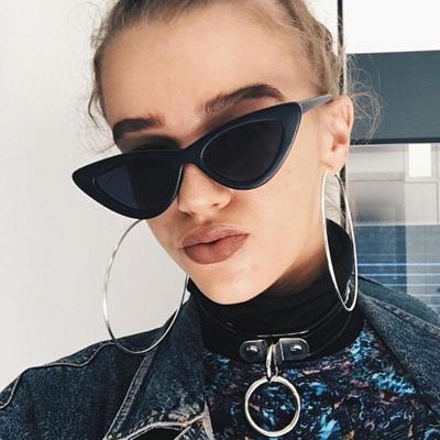 Cute Sexy Retro Cat Eye Sunglasses Women Small Black White Triangle Vintage Cheap Sun Glasses