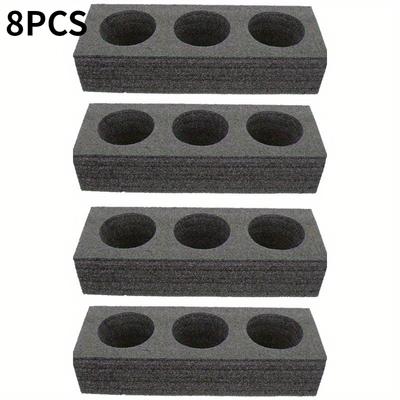 8 Pack Foam Drink Carrier Trays 3 Cup Holders for Milk Tea Coffee Beverage Organizer Auto Fixing Feature Cafe Bar Restaurant Use