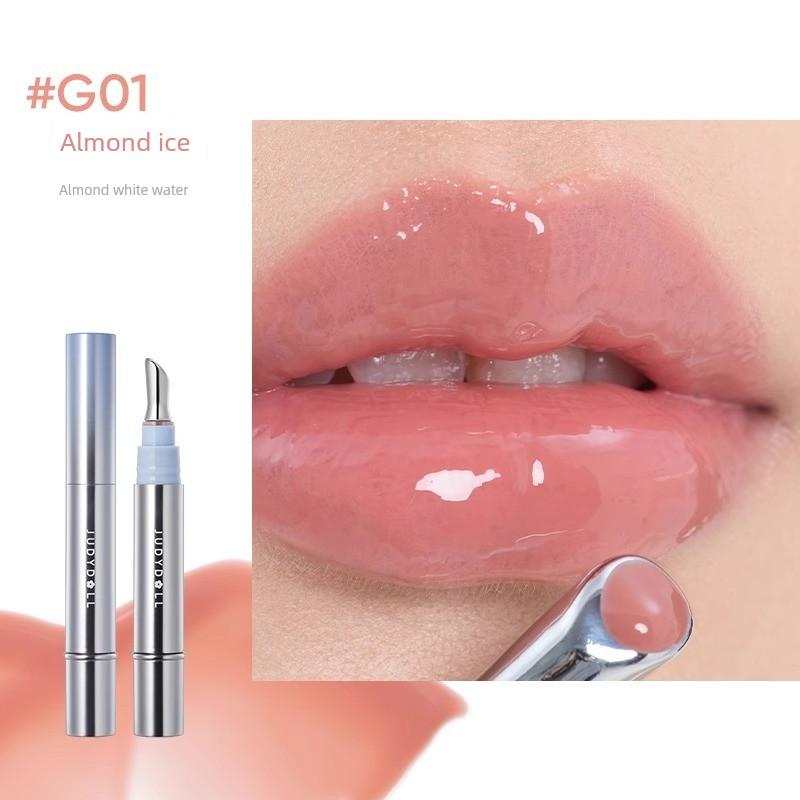 Super Tender White Fungus Ice! Judydoll Orange Metal Brush Head Ice Diamond Essence Lip Gloss Mirror Water Gloss Lip Glaze Lip Oil