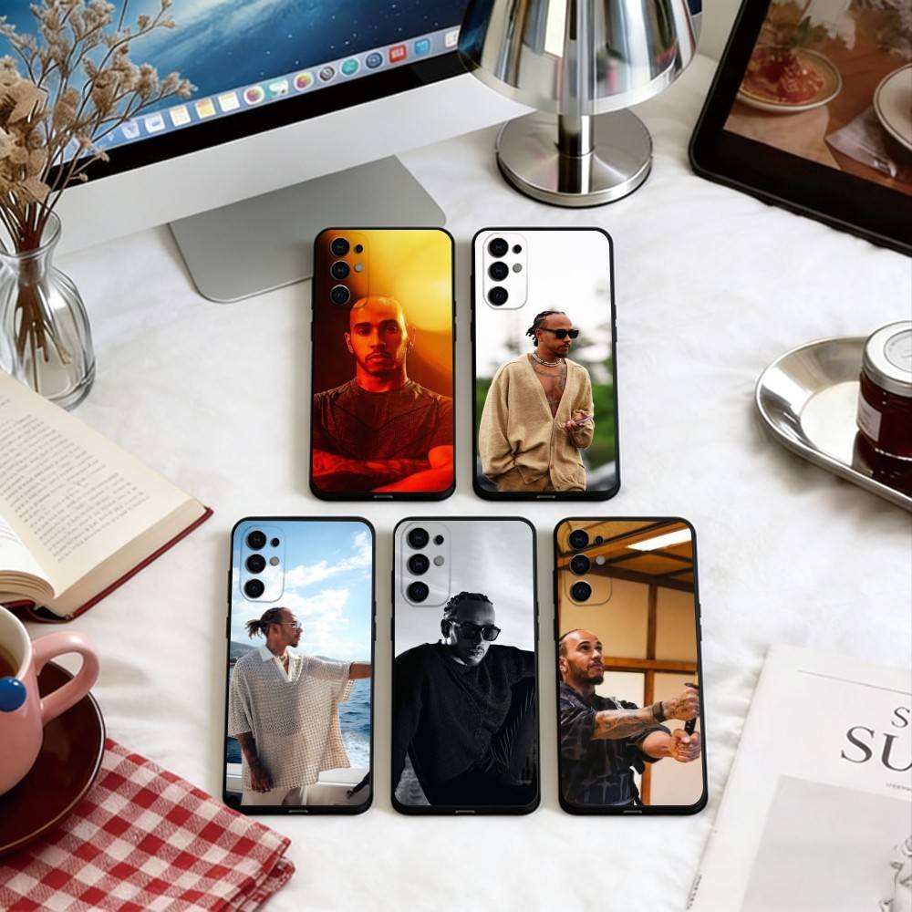 Racing Driver Lewis Hamilton Phone Case For Samsung S25,S24,S21,S22,S23,S30,Ultra,S20,Plus,Fe,Lite,Note,10,Soft Black Cover