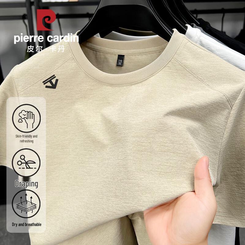

Pierre Cardin Men s Ice Silk Round Neck T-Shirt XXXXL