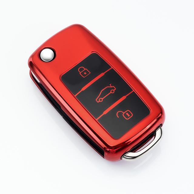 Držák krytu na klíče od auta Klíčenka pro VW Volkswagen Polo Golf Passat Beetle Caddy T5 Up Eos Tiguan Jetta pro Škoda Octavia A5