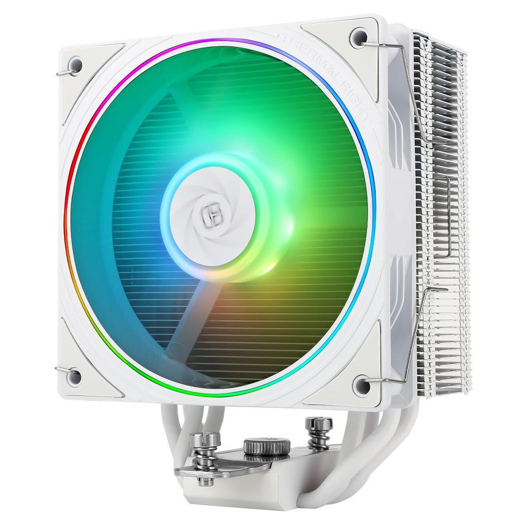 Cooler para CPU Thermalright Assassin Spirit 120 EVO BRANCO ARGB, 4 Tubos de Calor, Ventoinha Silenciosa ARGB PWM TL-S12W-S, Cooler de Ar para CPU, Dissipador de Calor Branco para Computador