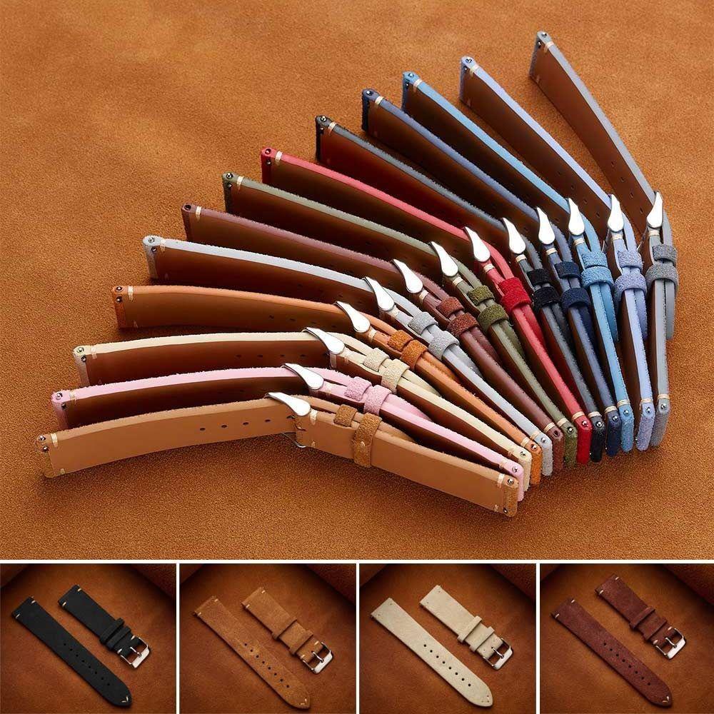 20mm Watch Band Soft Quick Release Strap Comfortable Soft Suede Strap  Smartwatch Use