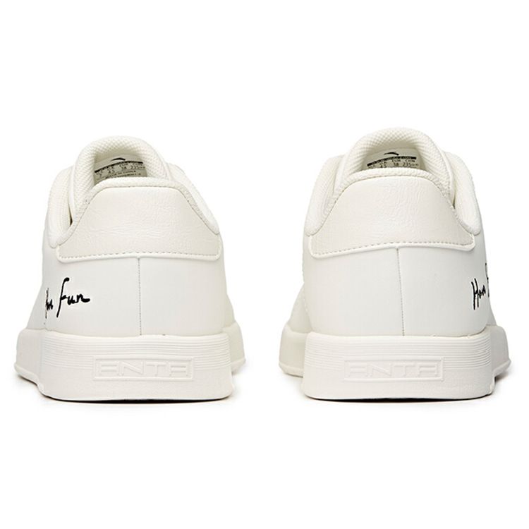 Anta Lifestyle Series Fashion Low-Top Skate Shoes Women Sneakers White Black Orange 122038061-3