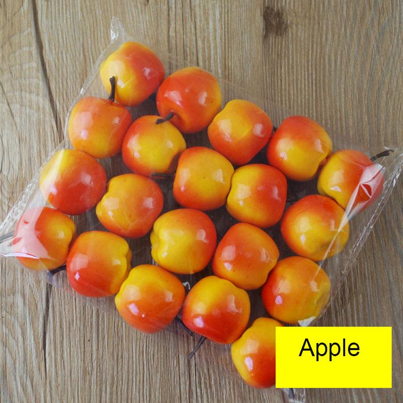 20pcs/Lot Simulation Mini Mini Fruit Model Home Furnishing Holiday Party Photo Props DIY Handmade Decoration Apple Strawberry