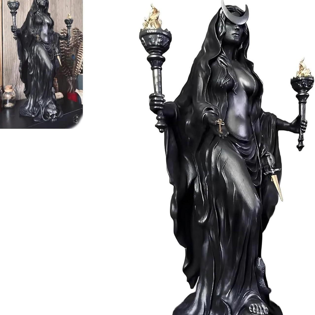 

2025 Cracker Barrel Witch Statue - Halloween Resin Decoration 16x9x7
