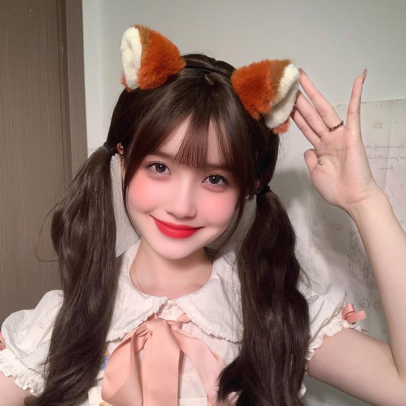 Čelenka s liščími uchy pro ženy Plyšová chlupatá zvířecí uši Obruč do vlasů Cosplay Kostýmový doplněk Pro Halloweenovou párty Anime & Denní 2026