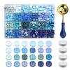 Wax Seal Beads with Candle Kit, Melting Spoon And Candles Set, Tool Stamp for DIY Crafting Wedding Invitations Decorative Sealing