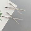 2pcs Cross Crystal Hairpins Rhinestone X Hair Clips Barrettes Simple Side Clip Bridal Headwear Girl Fashion Hair Accessories New