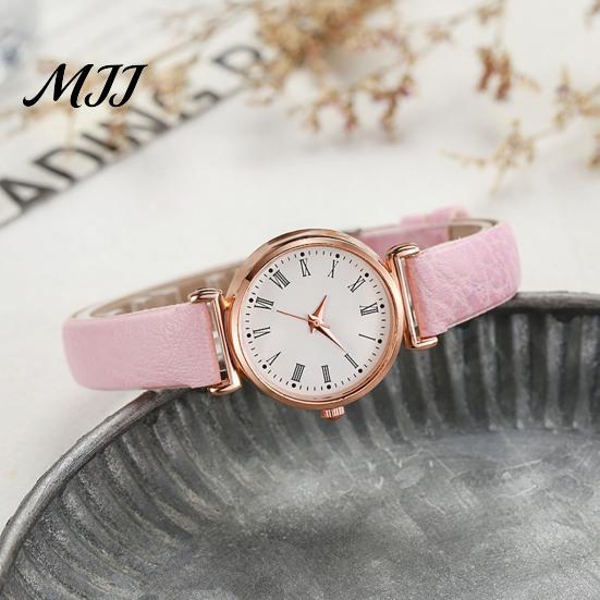 Formal Women Watch Analog Quartz Watches for Fashion Adjustable Leather Strap Wristwatch Elegant Easy Ladies Read Roman Numerals Dress Gifts Mom Wife