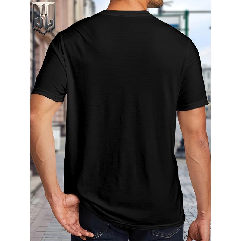 European Sizes [Batman Classic Graphic T-Shirt] 1pc Men's Justice League Batman Classic Graphic T-Shirt