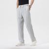 Men's Breathable Lyocell Linen Summer Trousers - Casual, Comfortable, Elastic Waist, Straight Leg, Solid Color.
