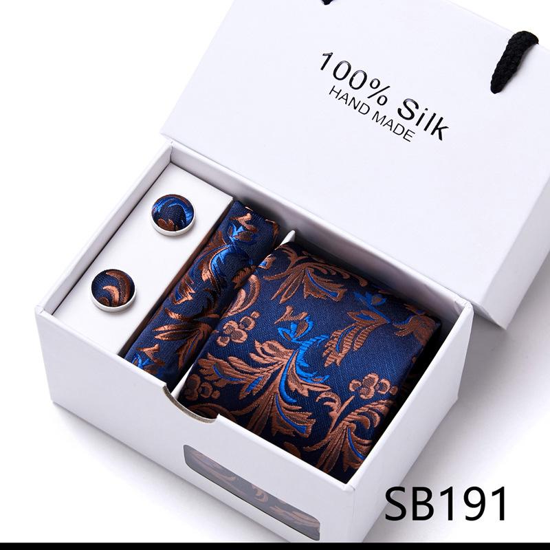 New Men'S Tie Set Gift Box 5-Piece Set Group Tie Business Dress Tie