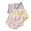 Women's Underwear A-Class Baby Cotton Jacquard 10A Antibacterial Extended Crotch Boxer Briefs Mixed Colors 3-Pack M