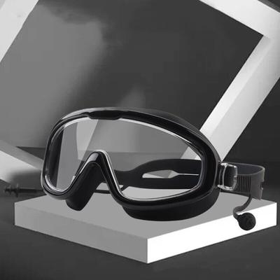 Outdoor Swim Goggles Anti-Fog Wide View Scuba Diving Swimming Glasses with Earplugs for Adult Youth