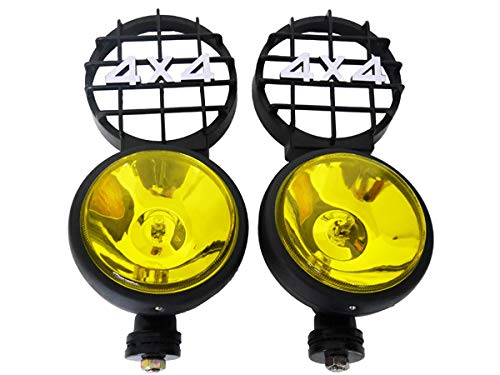 WNJAPAN 4x4 Fog Lights/Driving Lights, 12V H3 55W, 4WD, Halogen, Set of 2, Yellow, HT-27YR