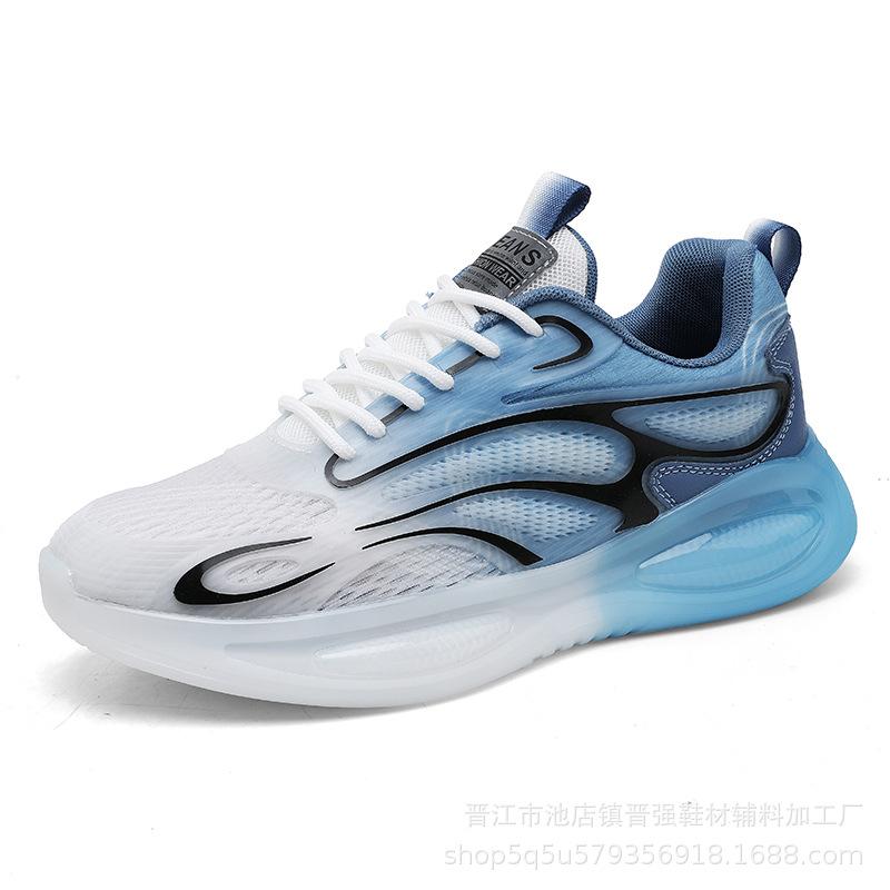 Men's shoes autumn breathable sports running shoes soft sole shock absorption rotating button new outdoor casual shoes trendy shoes