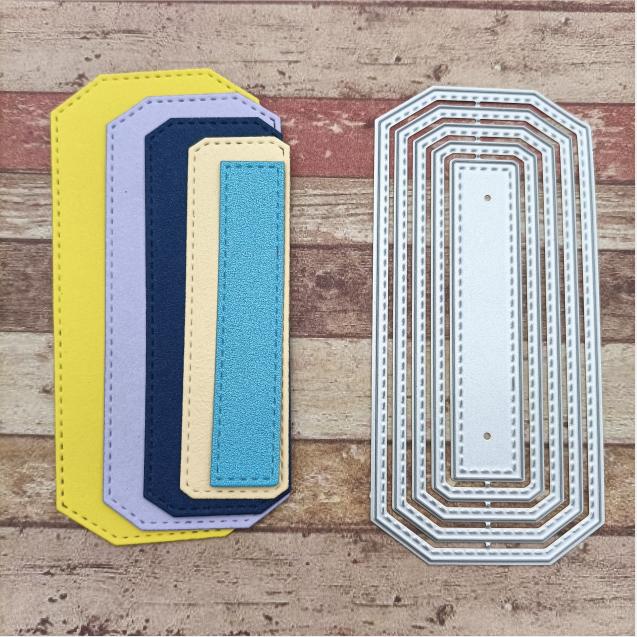 2pcs Pierced Frame Cut Dies Scrapbooking Steel Cutting Dies Stencils Embossing DIY Card Photo Album Template Metal Craft