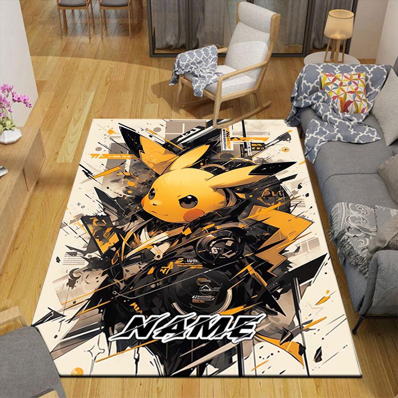 Custom 1Pc Pikachu Cyberpunk Artwork Rug Office Carpet Indoor Outdoor Entrance Doormat Nonslip Soft And Comfortable Living Room D2915212