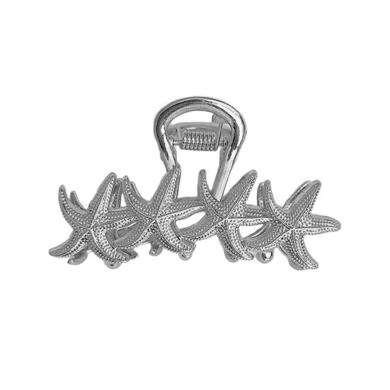 Hair Claw Oceanic Design Back Head Hair Clip with Shells Starfish Conch Pattern Multi-Purpose Hair Accessories