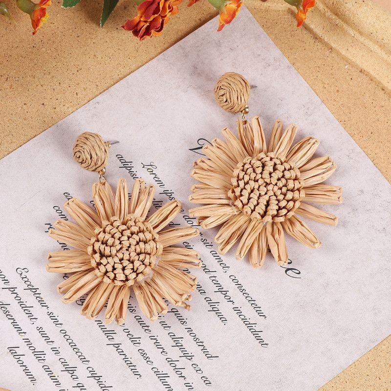 Rattan Fashion Seaside Vintage Ear Jewelry Female Flowers