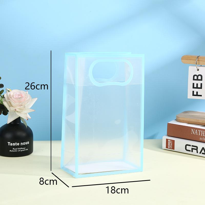 Transparent Plastic Gift Bag with Handle Reusable PP Material Packaging Bag Suitable for Weddings Valentine's Day Birthday Parties Business Occasions