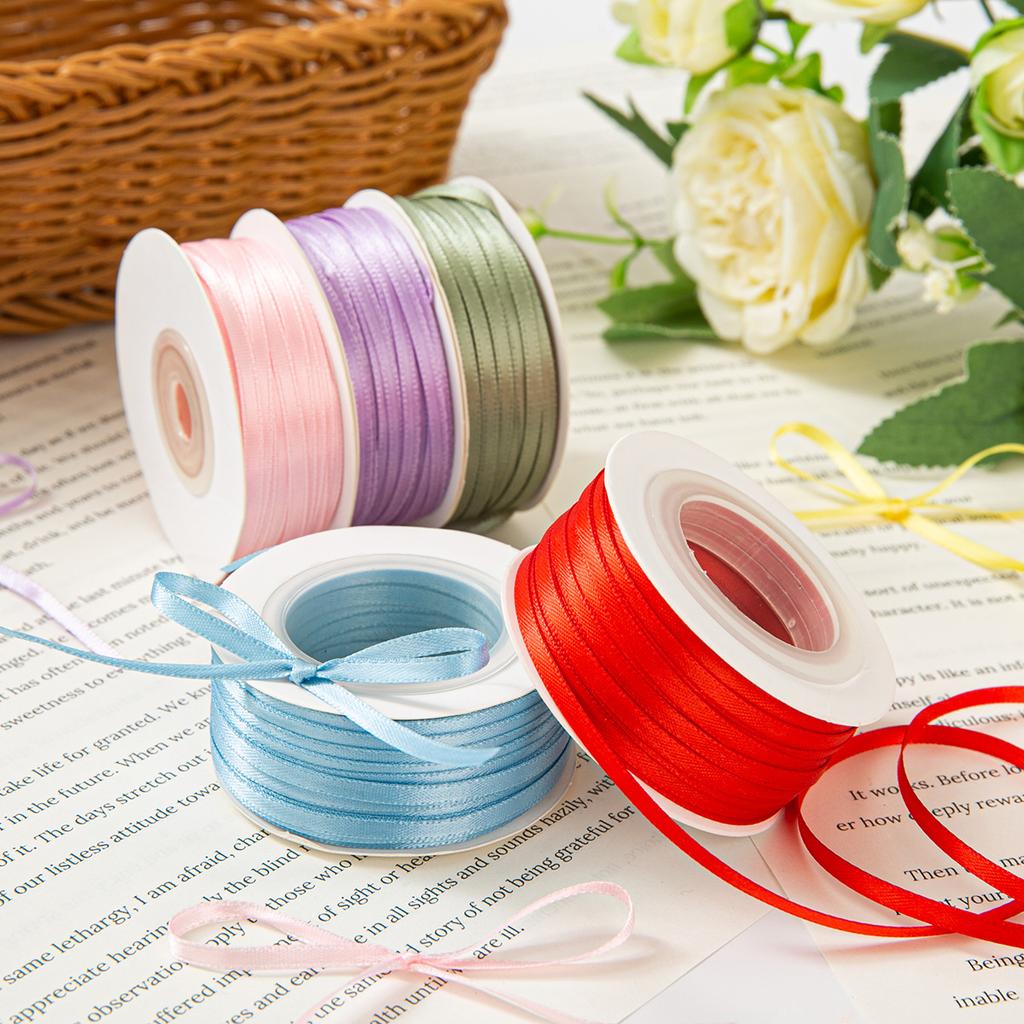 0,3 cm-es kétoldalas poliészter szalag ajándékcsomagoláshoz és hajdíszekhez