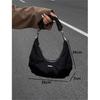 Mote Trendy Dameskuldervesker Casual Dame Nylon Hobovesker Små Svarte Håndvesker Vintage Dame Underarmsvesker Ny