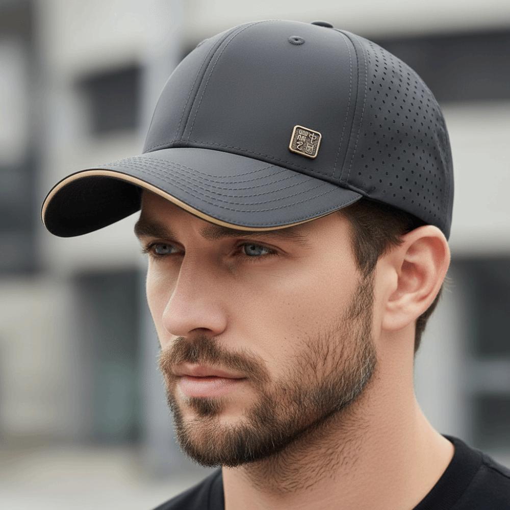 Fashion Breathable Perforated Baseball Cap Quick Dry Waterproof Streetwear Hat Adjustable Outdoor Sun Hat For Men