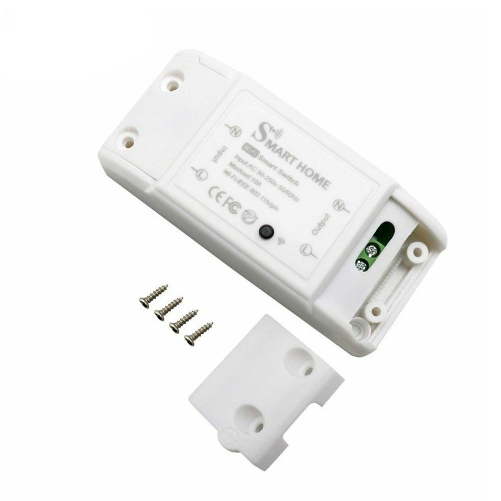 10A 2200W Wireless Wifi Smart Switch Breaker LED Light Controller Module Voice Remote by Alexa Google Home Smartlife Tuya APP