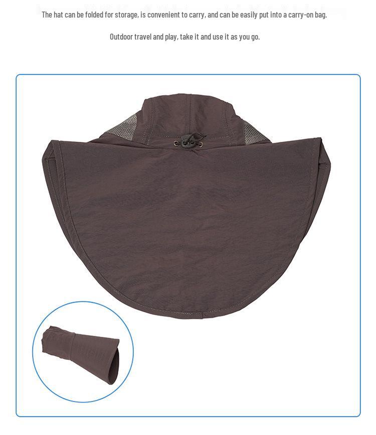 Men's Wide Brim Sun Hat with Face and Neck Protection for Outdoor Activities